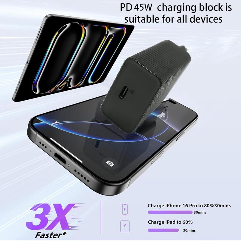 UYUXIO PD 4.0 PPS AFC USB C Charger 45W Super Fast Charging Type C Turbo Wall Adapter for Samsung iPhone 16 15 Macbook Xiaomi