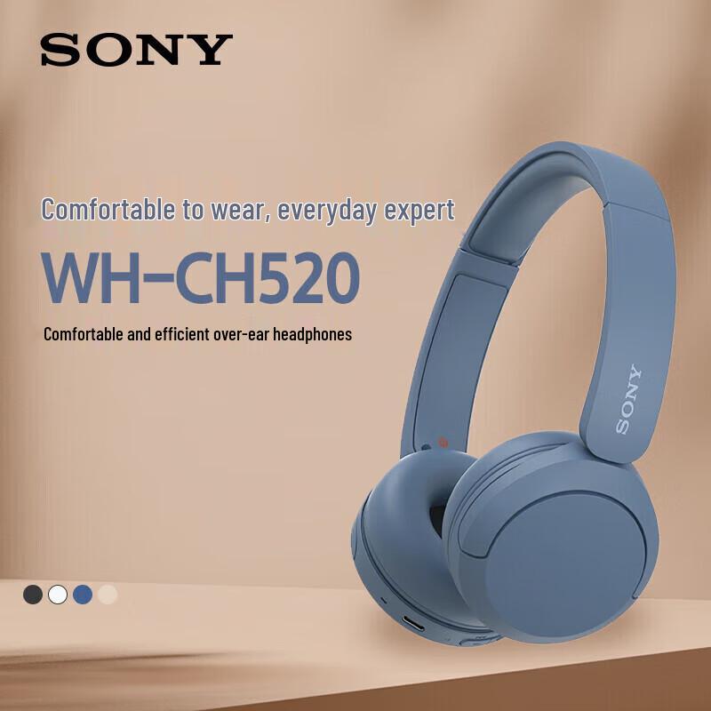 

Sony WH-CH520 Wireless On-Ear Bluetooth Headphones