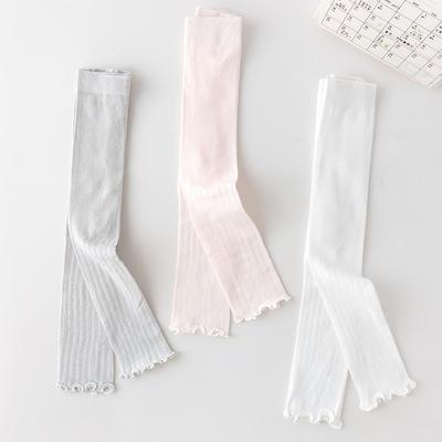Girls' Summer Leggings Thin Design Baby Outer Wear Baby Knitted Nine Quarter White Children's Pantyhose