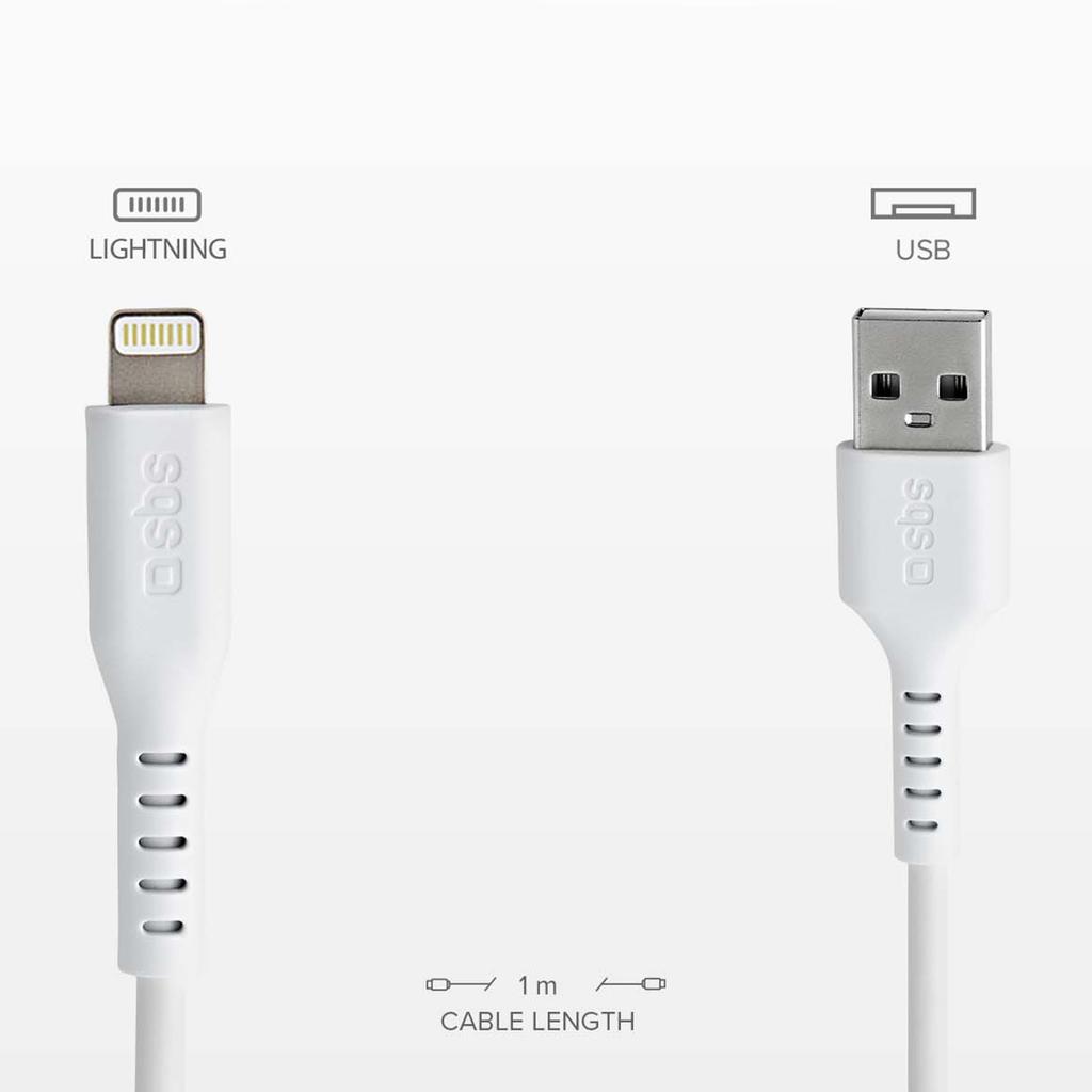 USB-A to iPhone Lightning Cable - White