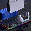 Charging Station with Headset Holder 3 Speed Adjustable Cooling Fan for Slim Controller Charger Stand Charging Dock