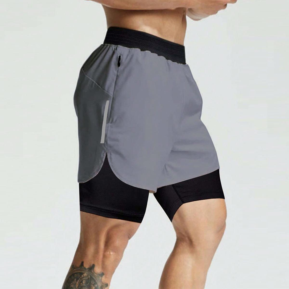 

Quick-Dry Athletic Compression Running Shorts for Summer XL сірий колір