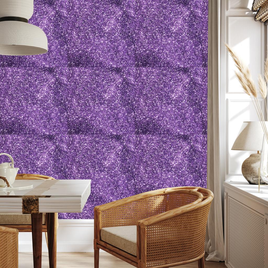 Violet and indigo glitter wallpaper for living room and bedroom 50x1000