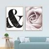 Floral Print Posters Couples Romantic Wall Art Prictures Love Quotes Canvas Painting Nordic Pink Pictures For Room Decoration