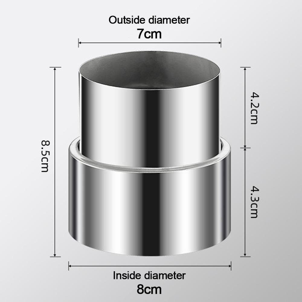 Stainless Steel Ventilation Pipe Fittings Multiple Sizes Ducting Connector