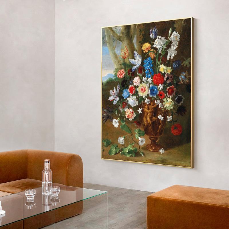 Europe Vintage Canvas Painting Wall Art Home Decor Still Life With Flowers In A Vase Nordic Poster And Prints Pictures Cuadros