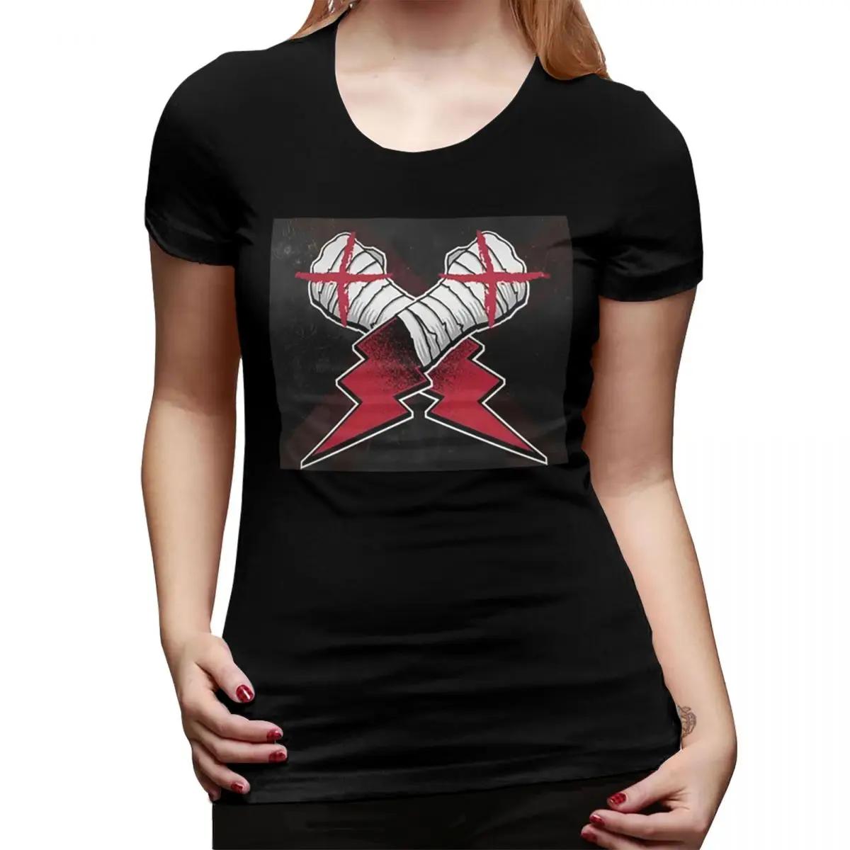 

Cm Punk Logo TShirt for Women Crew Neck Streetwear T Shirts Womens Short Sleeve Summer Clothes Tops 4XL