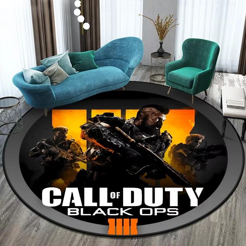 Game Shooting Call CD Round Carpet Rugs Camping Picnic Mats Flannel Carpets for Living Room Decoracion Exquisite Rugs INS