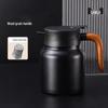 Tangsi Large Capacity Stainless Steel Teapot with Wooden Handle for Tea Stewing and Water Separation