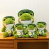 ZOCO Lächelnder Frosch Puppe Reise Frosch Puppe Plüschtier Füllung Tier Weiches Fell Geburtstag Weihnachten Geschenk Cartoon Ornament