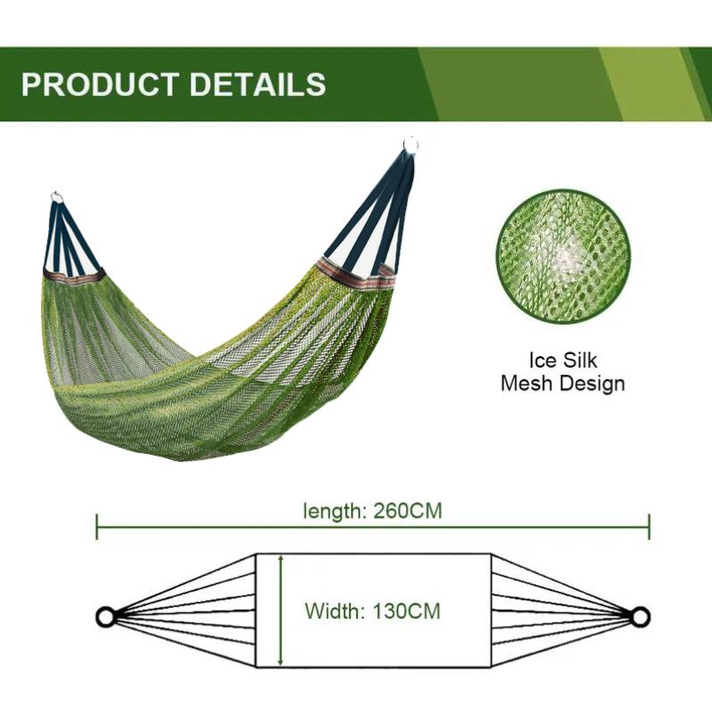 Travel Hammock With Storage Bag Ice Silk Hammock Duyan Camping Hiking Outdoor Foldable Hammock