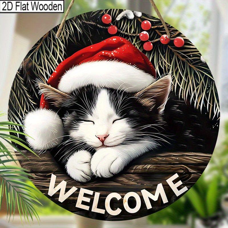 Christmas Decorations, 2D Plane Hanging Wooden Signs, Interior Wall or Door Decoration, Garden Decoration, Christmas Gifts for Friends