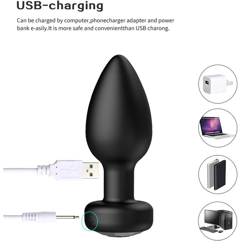 Remote Control Anal Plug Vibrator, 10 Modes Vibrating Anal Plug, Prostate Massage Vibrator Small Anal Plug, Adult Sex Toys