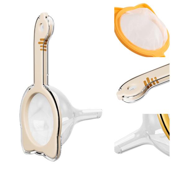 Kitchen Filter Funnel with Detachable Filter Wide Mouth Food Strainer for Oil & Liquid Pouring Easy-Grip Handle Home Cooking Helper