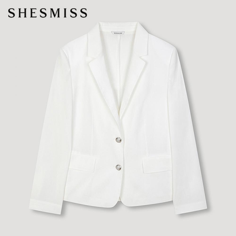 

She S miSS Button Point Linen Jacket Swwjkn21770 Ow off-white/66