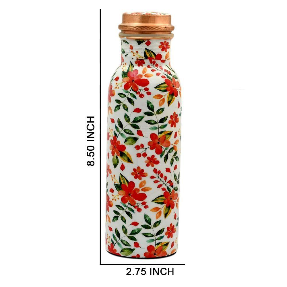 Copper Water Bottle 750 ML With Anti Oxidant Properties | Diwali Gifts for Family and Friends 100% Copper Water Bottle (Orange - 750 ML)