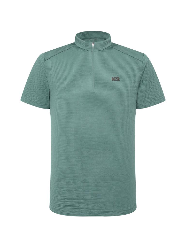 K2 Surround Short Sleeve Zip-Up_Jade