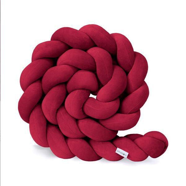 Skandynawska Duńska Dzianinowa Poduszka Węzeł Kula - Pleciony Wystrój Pokoju Dziecięcego i Ochraniacz na Łóżeczko