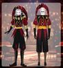 Freak Show Zirkus Pierrot Cosplay Kostüm Komplettset Clown Charakter Rollenspiel Outfit Spiel Otome Stil Unisex Performance Set
