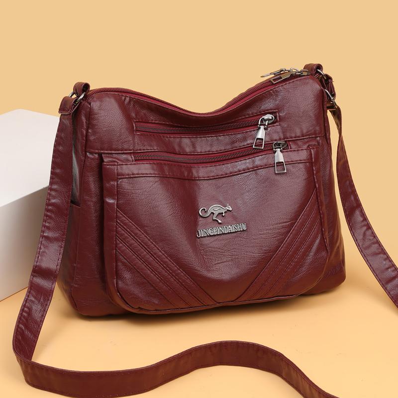 Multi-compartment Simple All-match Middle-aged and Elderly Mother's Large-capacity Casual Shoulder Crossbody Bag