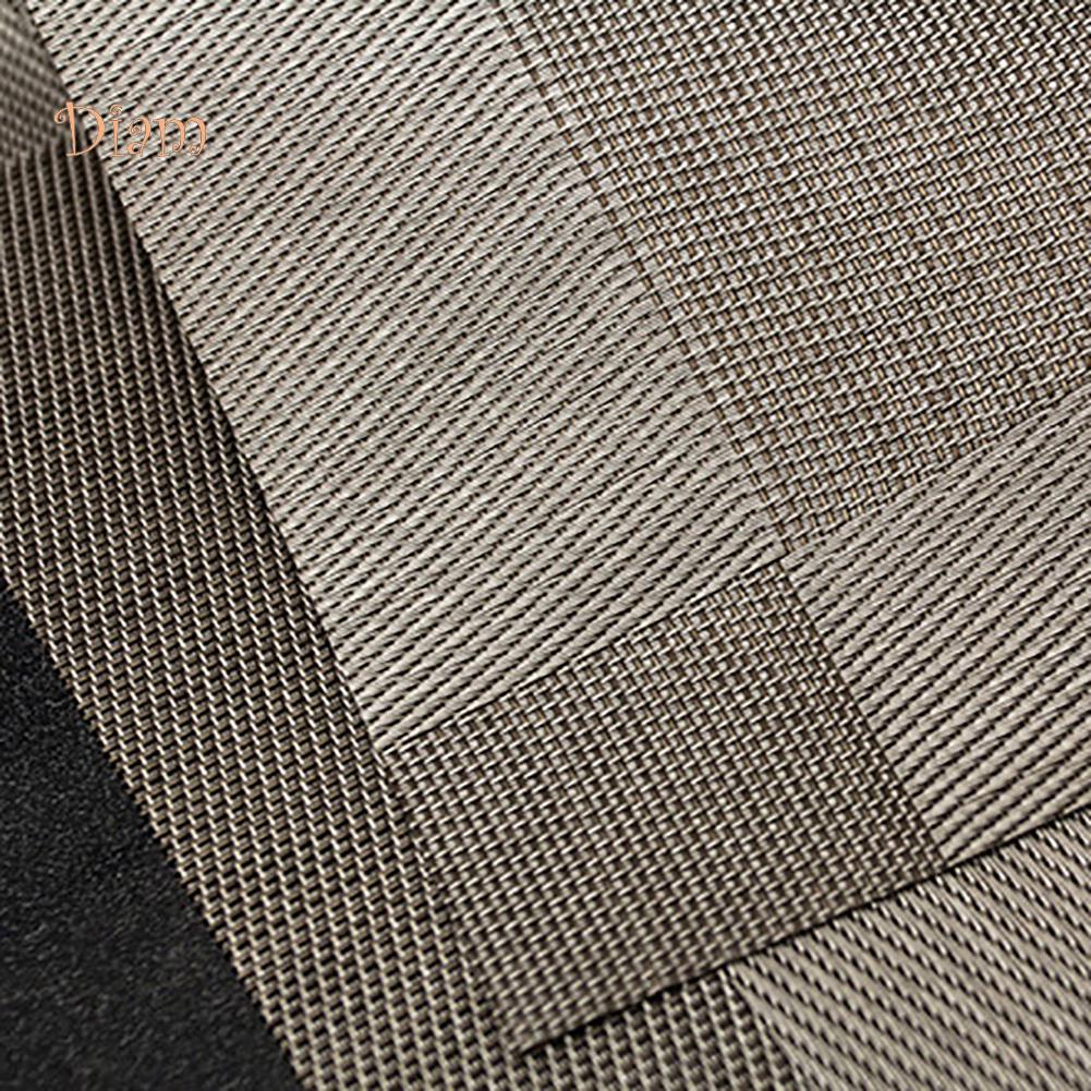 NO.HS PVC Rectangle Placemat Heat Insulated Bowl Dish Mat Dining Table Decor Heat Resistant Mat