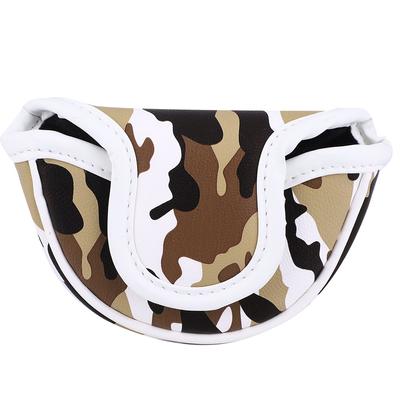 PU-Leder Camouflage Halbrund Wasserdicht Magnetischer Verschluss Golf Putter Kopfabdeckung Schlägerkopfabdeckungen