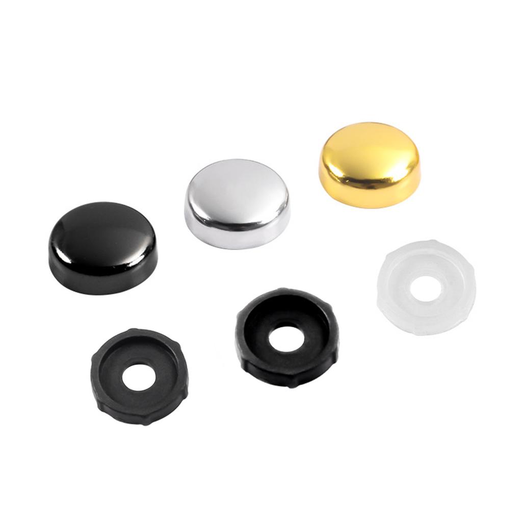 20Pcs Decorative Glass Screws Hat Nails Portable Accessory for Furniture and Glass with Washers Elegant Finish
