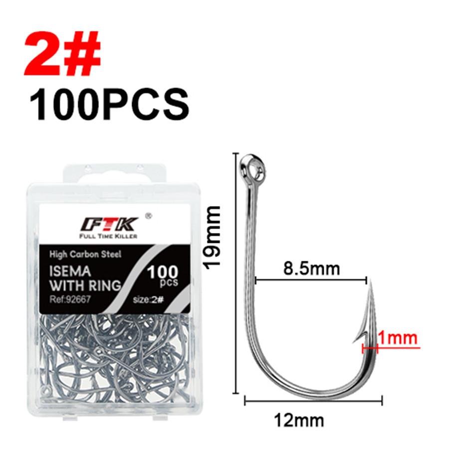 FTK 50/100pcs Baitholder Fishing Hooks Sea Barbed Long Shank Beak Hook Live Bait Holder Fishing Worm Hooks Saltwater Accessories Tackle