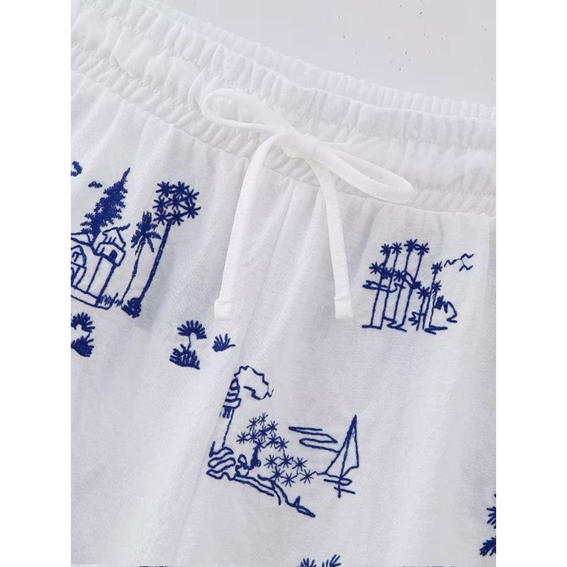 Kaslead New Arrival Women's Clothing Fashion Wind Waist Embroider Shorts 1165627 060