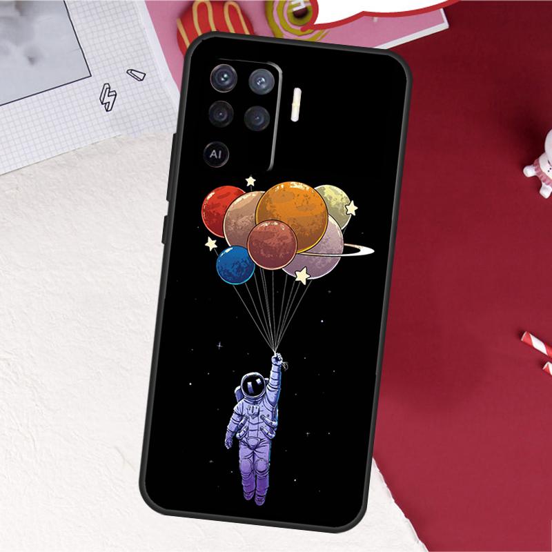 Planet Astronaut Case For Oppo A17 A57 A77 A74 A54 A94 A78 A98 A18 A60 A80 A40 A38 A58 A96 A76 A16 A15 A5 Pro