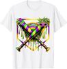 Baseball Mardi Gras Carnival Party Mask Ice Cream Drip Boys T-Shirt