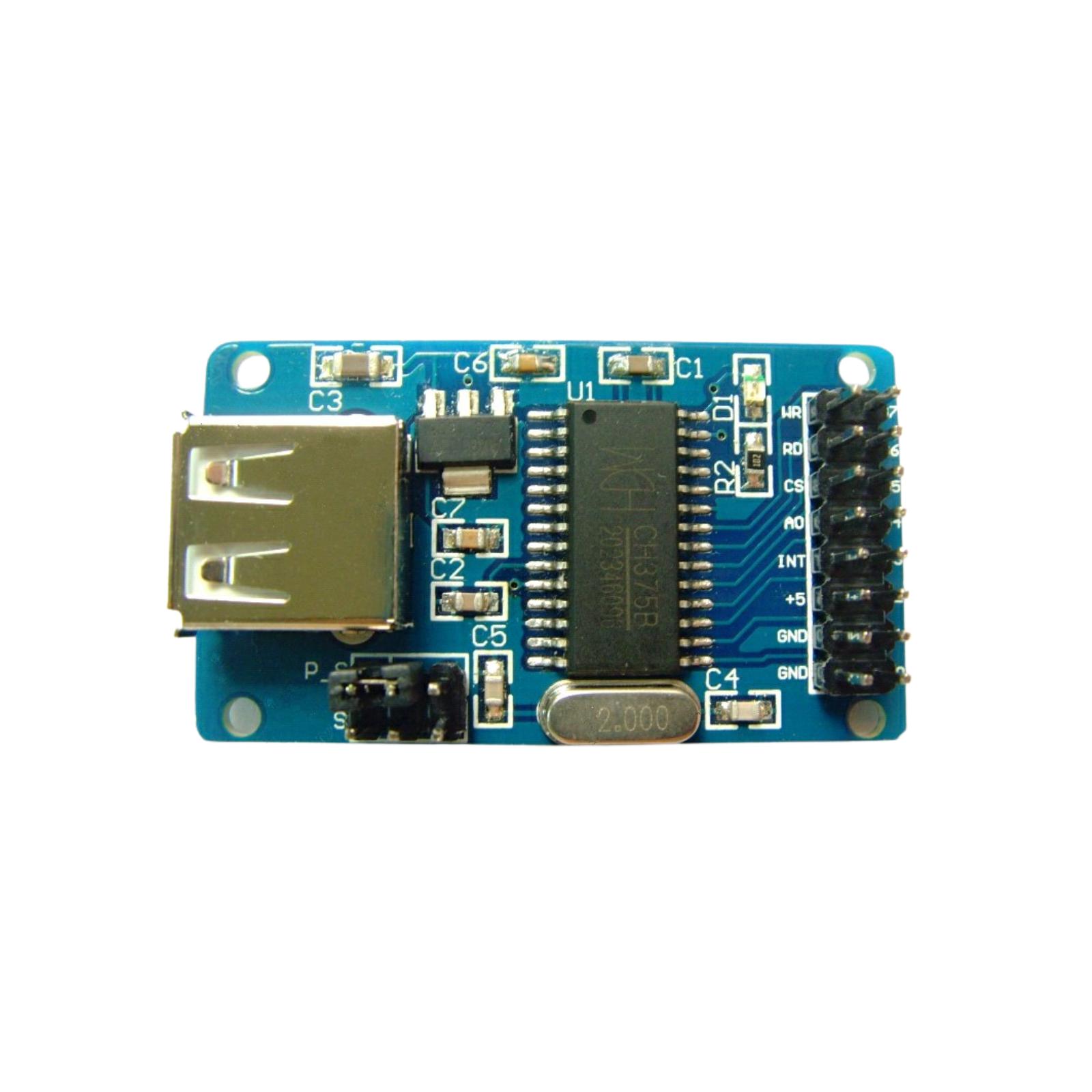 

CH375 CH375B USB Module U-Disk Module 10*10*2 білий