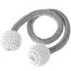 Magnetic Curtain Tiebacks Pearl Ball Home Curtain Buckle European Decoration Weave Clips Rope Straps Holder for Big Drapries