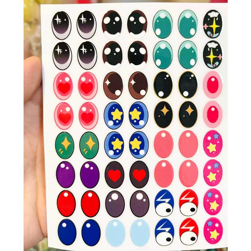 

Подходящие 17/38см Labubu V1v2v3 Запасные наклейки для глаз Виниловые контактные линзы Макияж Наклейки для глаз Сделай сам Кукла Детский подарок Игрушка Милый