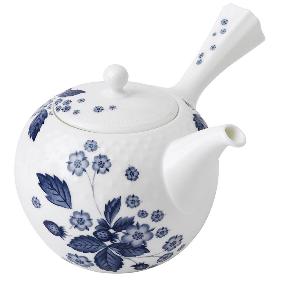 [Official Import] Wedgwood Strawberry Bloom Indigo Japanese Teapot, Wedding Gift, 40000820