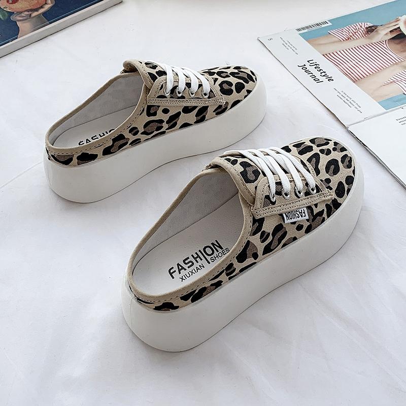 Versatile Canvas Lace-up Shoes Women Thick Soles Casual Sneakers Women Students' Heelless Breathable Lazy Women's Shoes