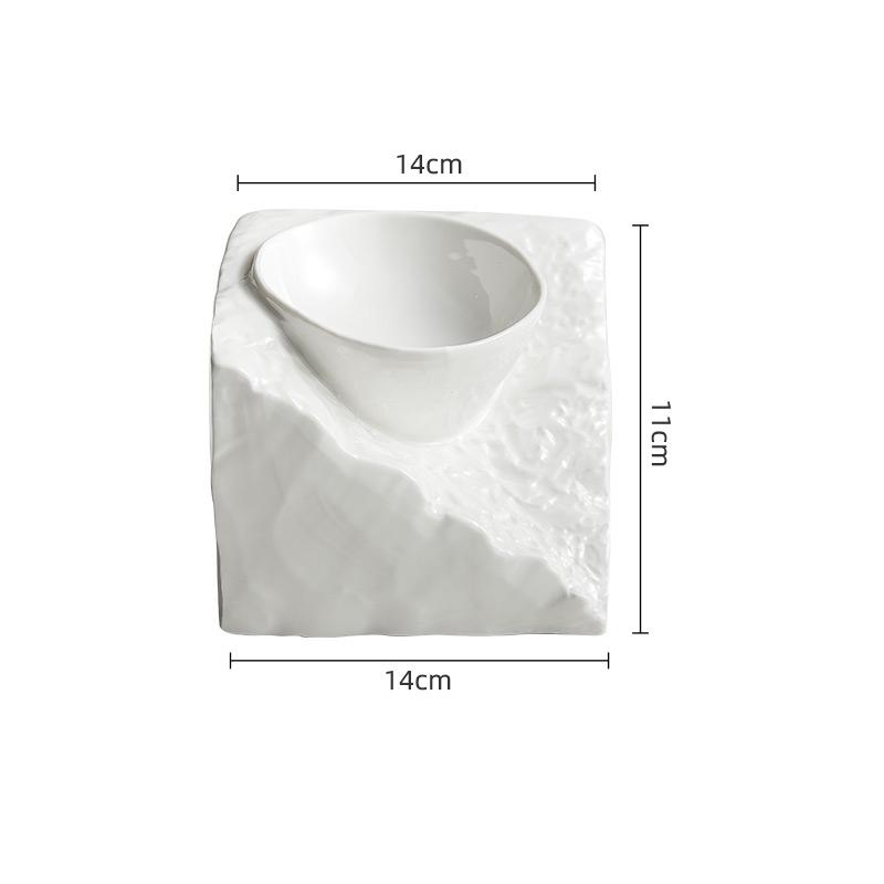 Irregular Shape Ceramic Ramen Noodle Bowl Dinner Plates Soup Pot Restaurant Solid Color Tableware Snack Dessert Plate Salad Bowl