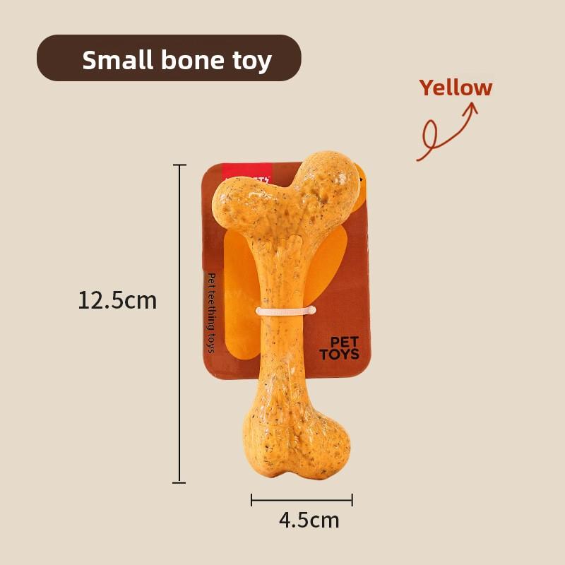 

Dog Toy - Durable Chewable Teeth-cleaning Grinding Toy That Simulates A Real Meat Bone, Interactive Throwing Toy Small-Grinding teeth