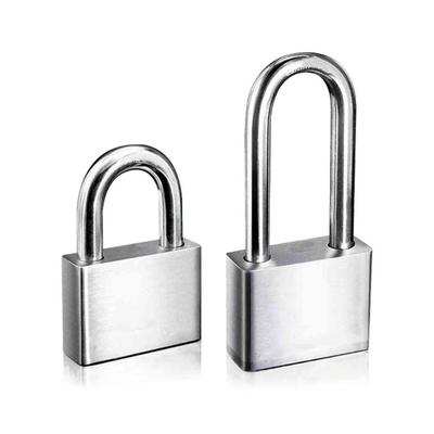 Silver Solid Lock with 4 Keys Antirust Street Lock Portable Door Lock Padlock  Household Dormitory