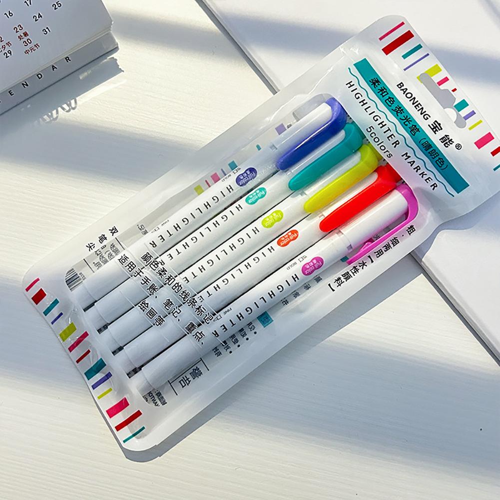 

5 шт./набор ручек-маркеров с двойной головкой, маркеры цвета конфет, ручки для скрапбукинга, журналов, открыток 1