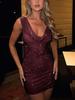 European and American Elegant Temperament V-neck Sleeveless Hip Skirt Dress Women's Clothing Autumn and Winter