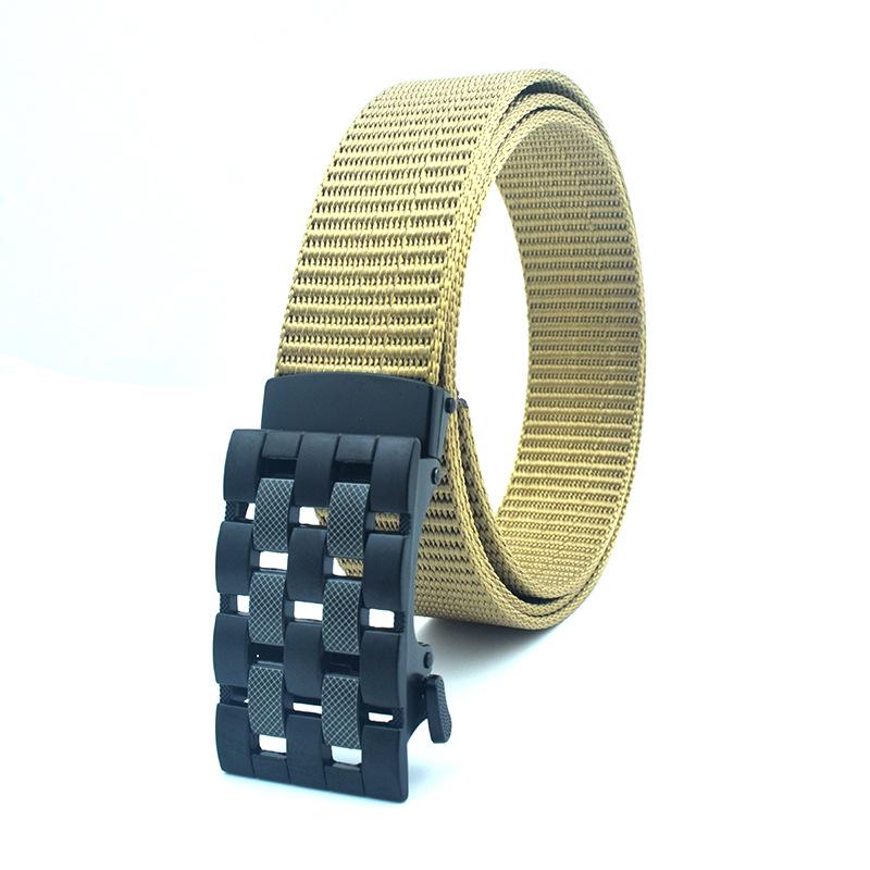 Men's Nylon Belt with Breathable Fabric and Automatic Buckle - Ideal as a Gift or Trouser Accessory