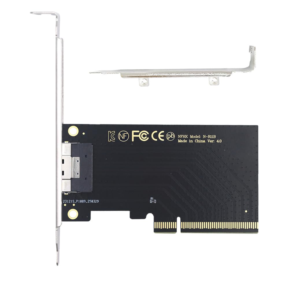 Cablecc Single External Slimline 8X To PCIE RAID VROC Raid0 Hyper Adapter 74-Pin SFF-8654 4.0 Card,