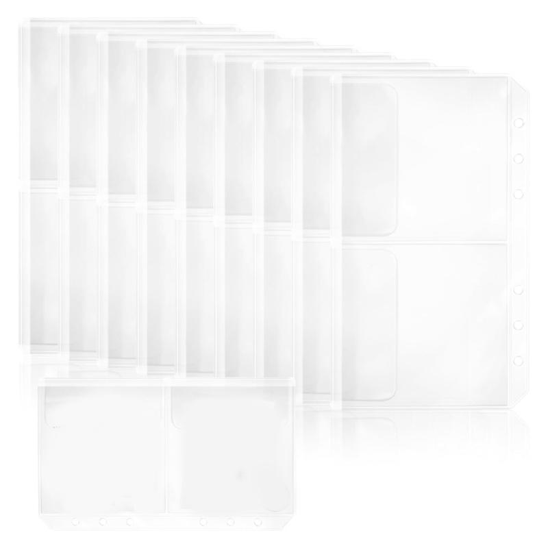 20 Pieces Clear PVC A6 Organizers Sleeves Durable Waterproof Sheet Protectors Stationery Holder For Journals And Diaries