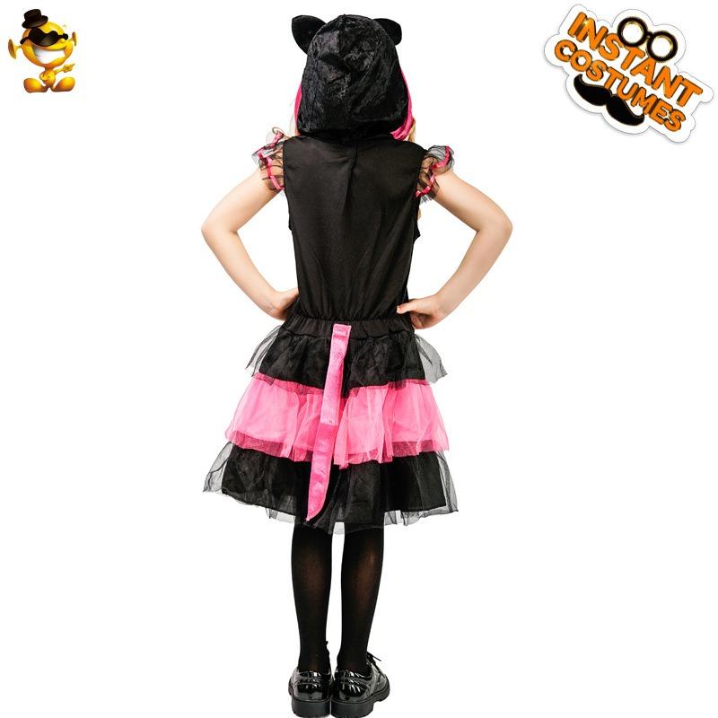 Halloween girls children cute pink pussy princess dress stage show costume carnival osplay