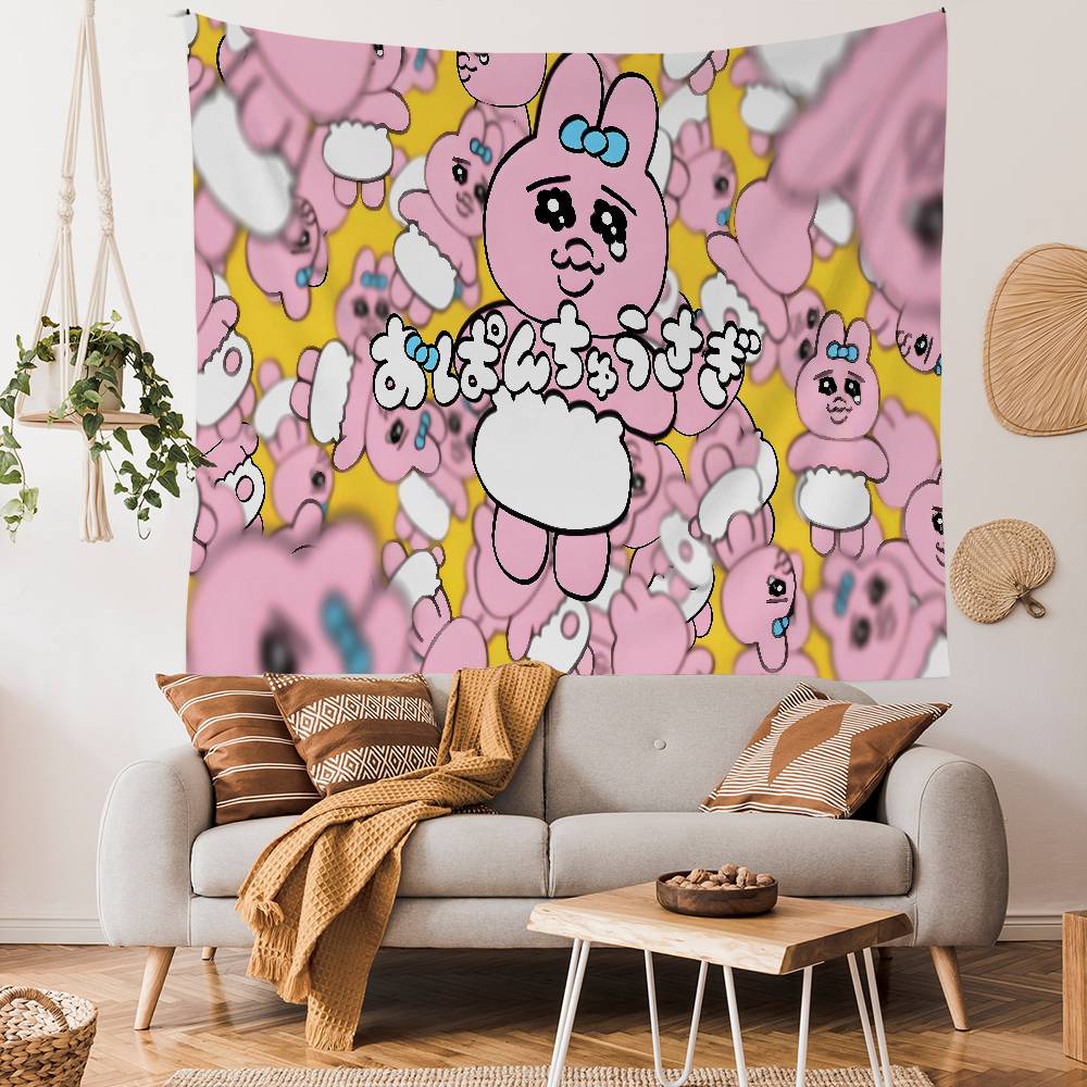 OOpanchu UUsagi Cartoon Cute Cartoon Tapestry For Living Room Home Dorm Decor INS Home Decor