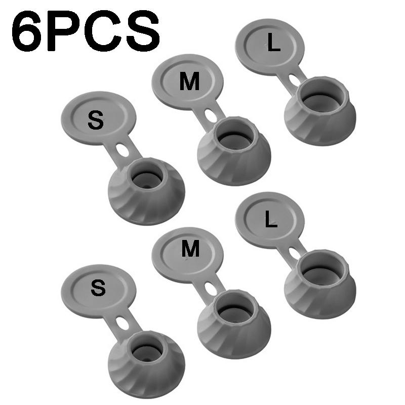 3/6pcs TPE Conditioners Bottle Lid Tpe Bottle Lid Leakproof Bottle Lid Replacement Kit for Bathroom Kitchen Seasoning Bottles