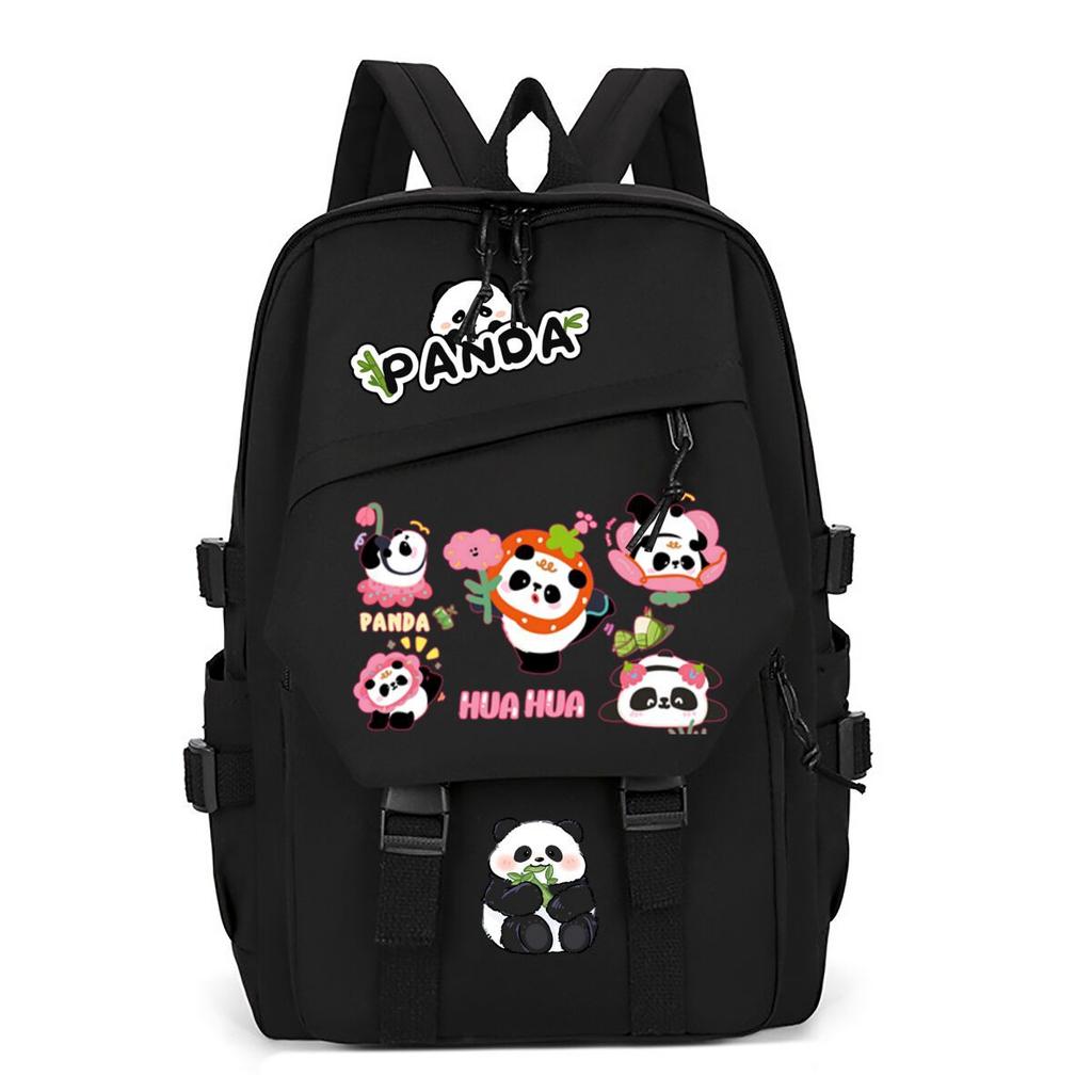 Panda Huahua Cartoon Printing Primary And Secondary School Students High Value Backpack Large Capacity Versatile School Bag