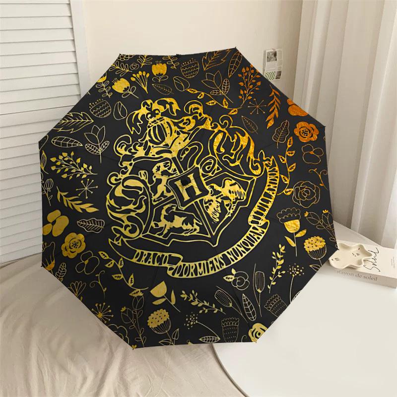 

1PC Warner Hogwarts__Floral Automatic Open/Close Umbrella with Windproof, 36-Rib Sturdy Canopy, Durable Ribs1253A