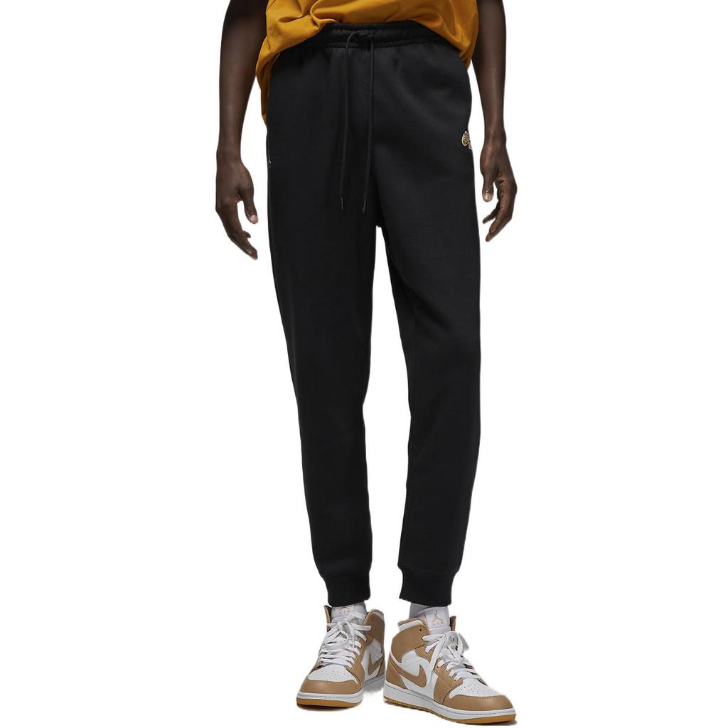 Nike Solid Logo Print Drawstring Casual Pants Men Bottoms Black DQ8101-010